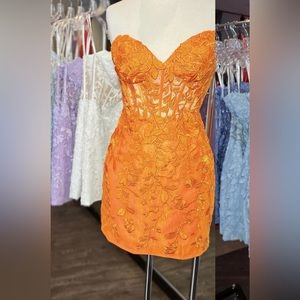 Hellymoon Orange Homecoming Dress